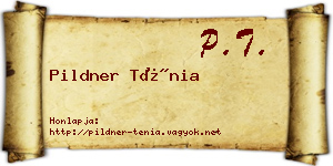 Pildner Ténia névjegykártya